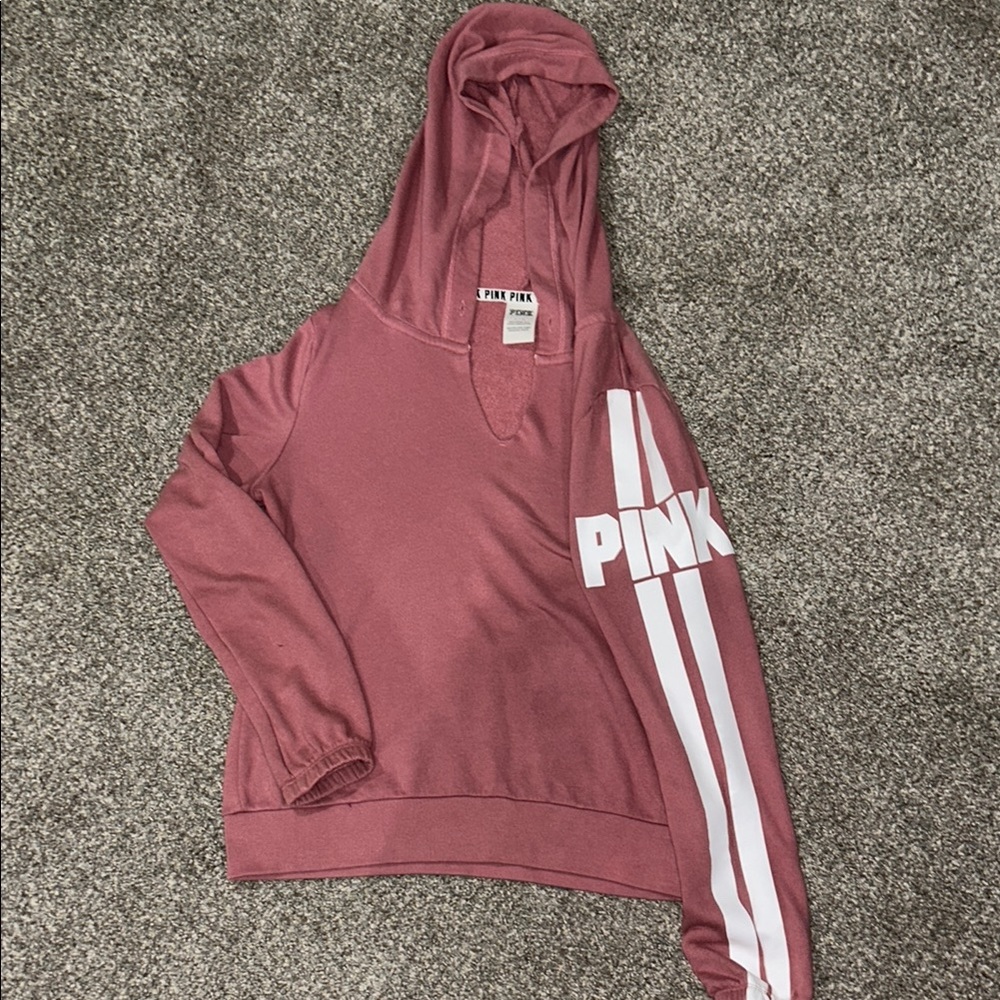 PINK Victoria's Secret Pink Hooded Long Sleeve Sweatshirt